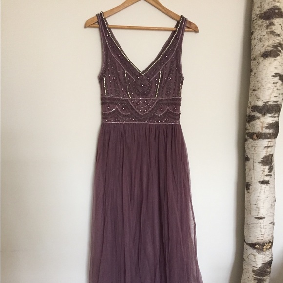 New Anthropologie BHLDN Sterling Gown Maxi Dress - Picture 5 of 7